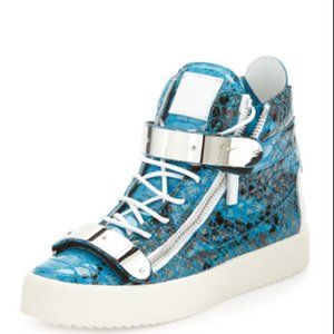 Giuseppe Zanotti Blue Leather Python